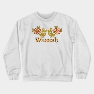 Wassah with Beaded flowers Crewneck Sweatshirt